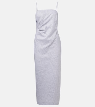 Midikleid aus Baumwolle und Leinen | Vince