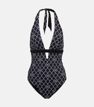Calenda printed halterneck swimsuit | Max Mara