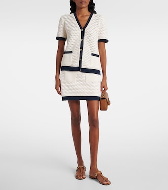 Minifalda de croché en mezcla de algodón | Gucci