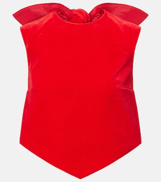 Cropped-Top aus Baumwollsamt  | Patou