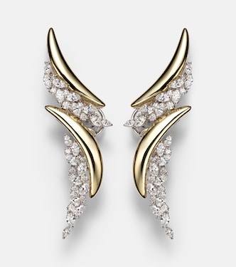 Orecchini Golden Strada in oro 18kt con diamanti | Yeprem