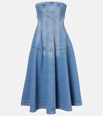 Vestido midi flared en denim | Magda Butrym