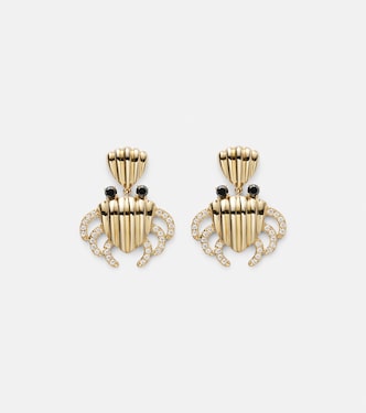 Orecchini Crabe Coquillage in oro 9kt con diamanti | Yvonne Léon