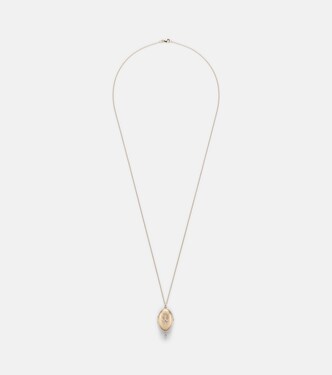 9kt gold locket necklace with diamonds | Persée