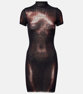 Trompe l'oeil mesh minidress | Jean Paul Gaultier