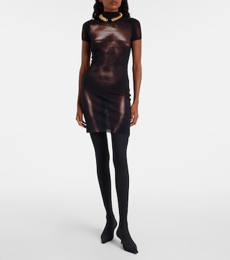 Trompe l'oeil mesh minidress | Jean Paul Gaultier