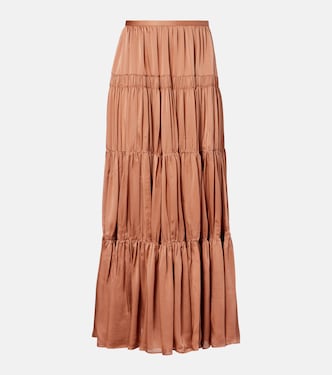 Maxirock Gaelle aus Seidensatin | Ulla Johnson