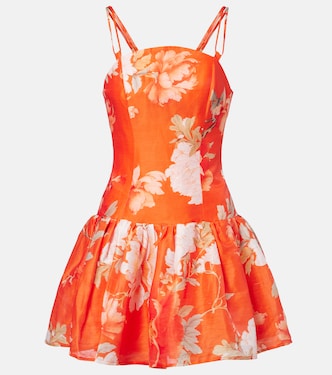 Lorena floral ruffled minidress | Leo Lin