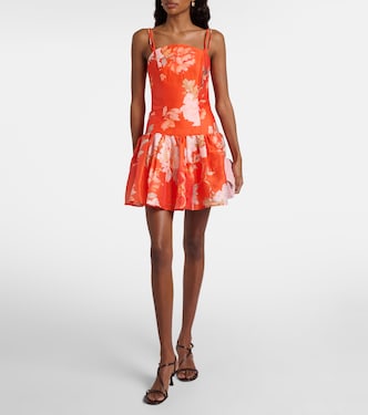 Lorena floral ruffled minidress | Leo Lin
