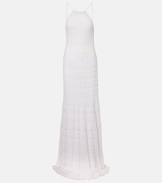 Halterneck open-back lamé gown | Missoni