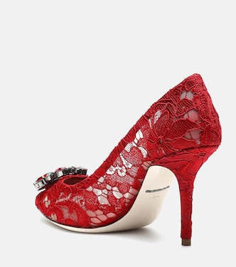 Salones Bellucci de encaje adornados | Dolce&Gabbana