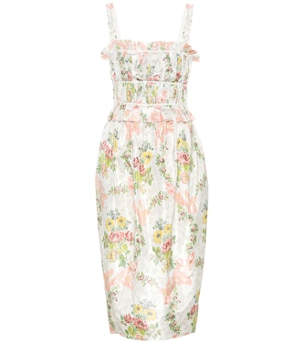 Palmira floral silk-blend dress | Brock Collection