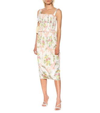 Abito midi Palmira a stampa floreale | Brock Collection