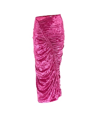 Gonna midi in velluto stretch | Dries Van Noten