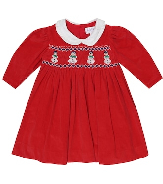 Bébé – Robe brodée en velours côtelé de coton | Rachel Riley