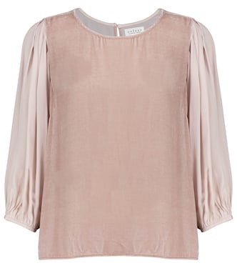 Elise velvet and silk blouse | Velvet