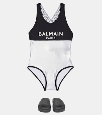 Costume intero con logo | Balmain Kids