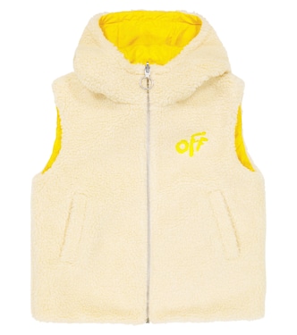 Gilet reversibile in shearling sintetico | Off-White Kids