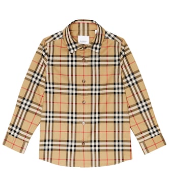 Check cotton-blend shirt | Burberry Kids