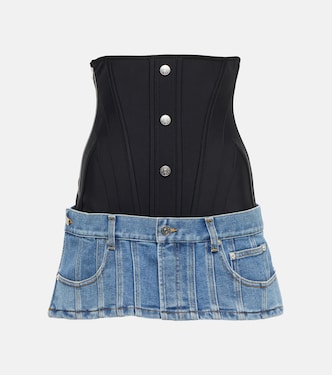 Minifalda Corset en denim | Mugler