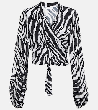 Tabitha zebra-print crop top | Alexandra Miro