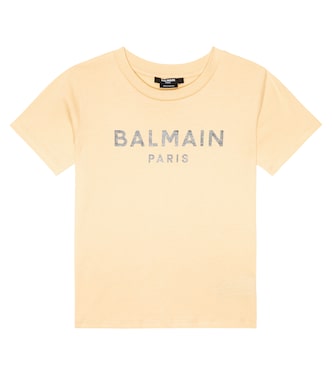 Camiseta de algodón con logo | Balmain Kids