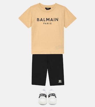 Camiseta de algodón con logo | Balmain Kids