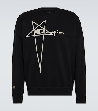 x Champion® - Felpa in cotone con ricamo | Rick Owens