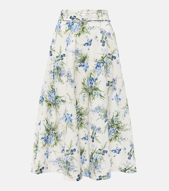Falda midi Arwen de algodón floral | Veronica Beard