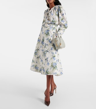 Falda midi Arwen de algodón floral | Veronica Beard