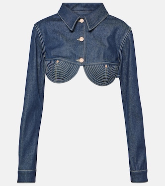 Chaqueta cropped Conical de denim | Jean Paul Gaultier