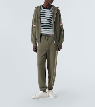 Pantalon de survêtement RWB Stripe en cachemire | Thom Browne