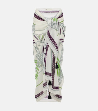 Printed cotton and silk beach cover-up | Tory Burch