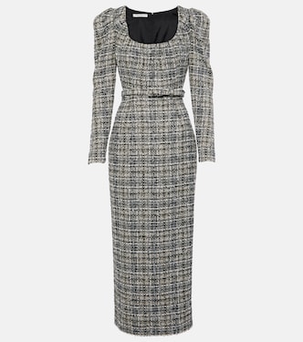 Vestido de tweed de Lurex® con cinturón | Alessandra Rich