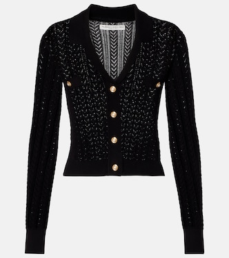 Pointelle cotton and cashmere cardigan | Alessandra Rich