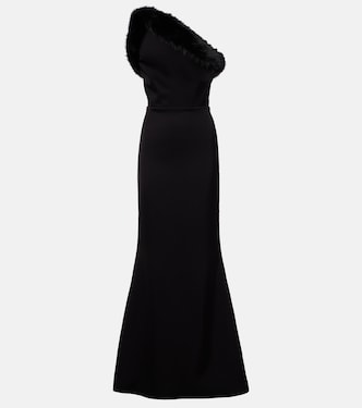 One-shoulder bustier gown | David Koma