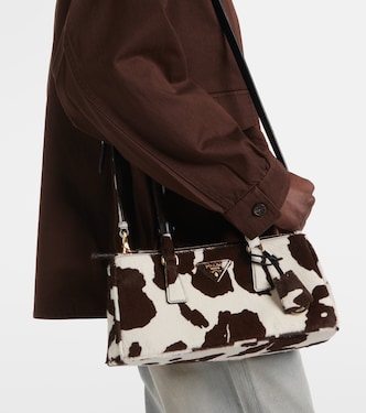 Galleria Small calf hair shoulder bag | Prada
