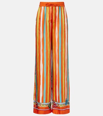 Pantalon ample rayé en soie | Dolce&Gabbana