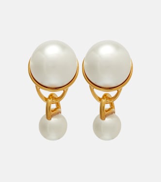 Faux pearl drop earrings | Oscar de la Renta