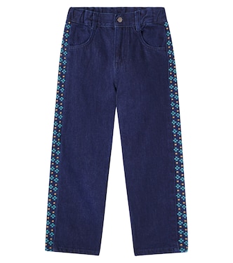 Tate embroidered wide-leg jeans | Bebe Organic