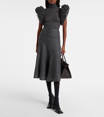 Mohair and wool-blend midi skirt | Alaïa
