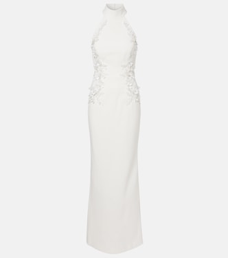 Bridal Xanthe floral-appliqué gown | Rebecca Vallance