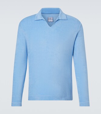 Peter cotton terry polo sweater | Fedeli