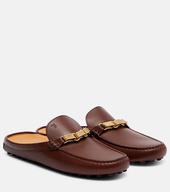 Chain-detail leather mules | Tod's