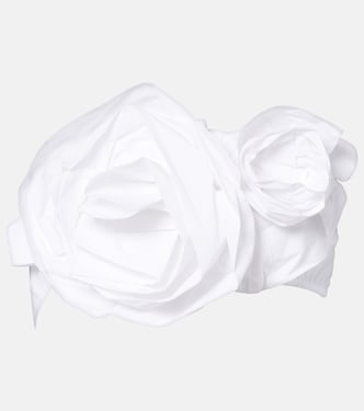 Bandeau-Top Rosette aus Baumwollpopeline | Simone Rocha