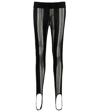 Leggings con fuseau y paneles de malla | Ganni