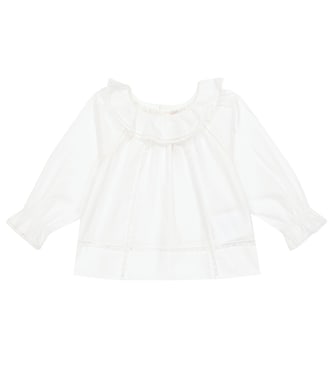 Baby Myrtille lace cotton blouse | Bonpoint