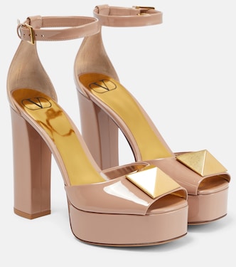 One Stud patent leather platform sandals | Valentino Garavani