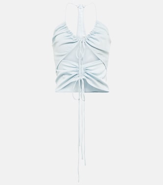 Crop top de punto fino con abertura | Christopher Esber