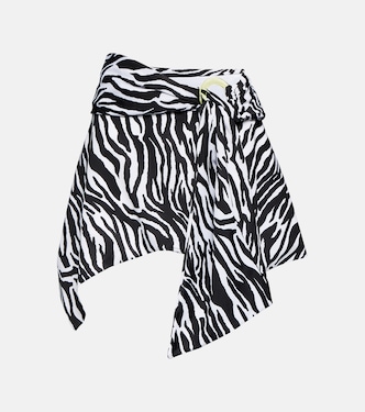Minigonna asimmetrica in lycra | The Attico